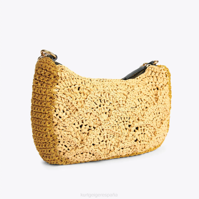 Kurt Geiger mujer bandolera multicolor de crochet de Londres 2LPR471 | bolsas oro